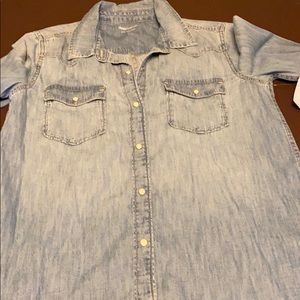 Jean Gap kids snap shirt